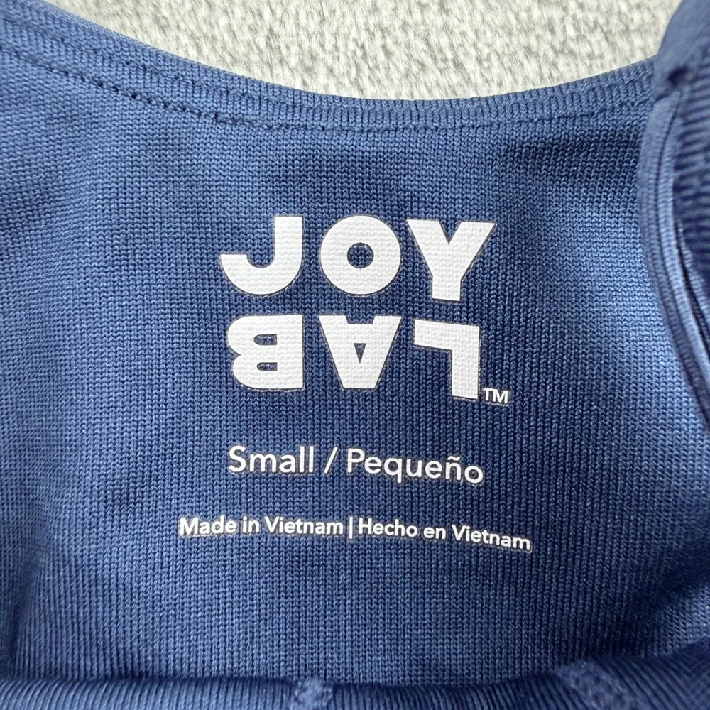 JoyLab Navy Blue High Neck Sports Bra Women's S Workout Yoga Activewear Tank Top
